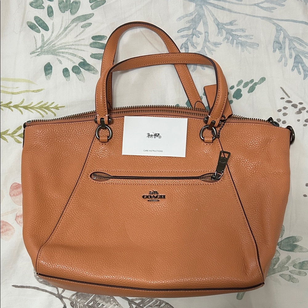 Coach Orange Leather Satchel